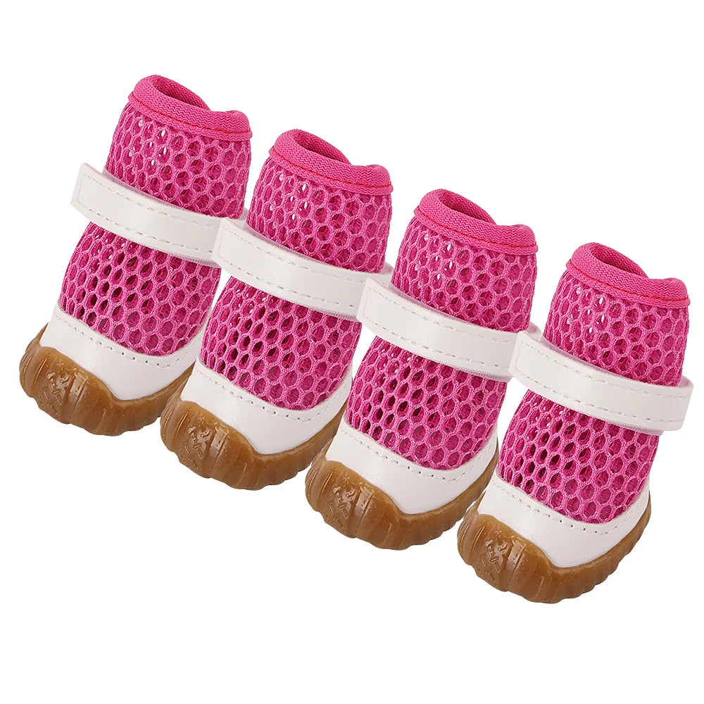 Summer Dog Shoes-Anti-slip Pet Puppy Boots for Small Dogs Breathable Shoes for Small Dogs