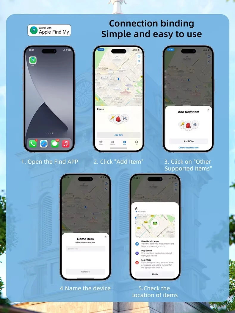 Mini Tracking Device For Apple Find My Key Smart iTag Child Finder Pet Car GPS Lost Tracker Smart Bluetooth Tracker IOS System
