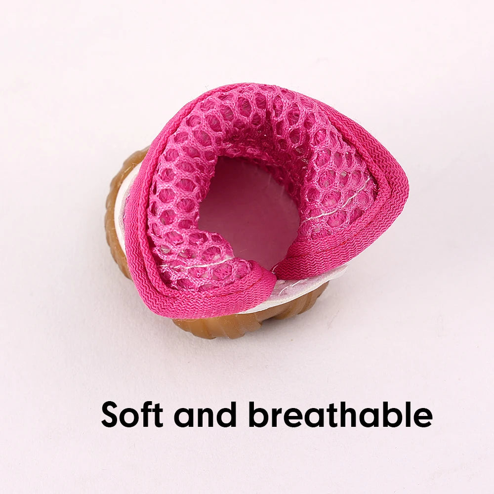 Summer Dog Shoes-Anti-slip Pet Puppy Boots for Small Dogs Breathable Shoes for Small Dogs