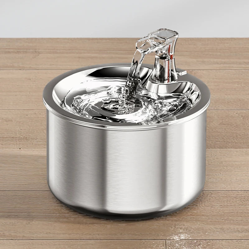Fully Stainless Steel 2L Pet Automatic Water Dispenser- cat water fountain with optional sensor and heater