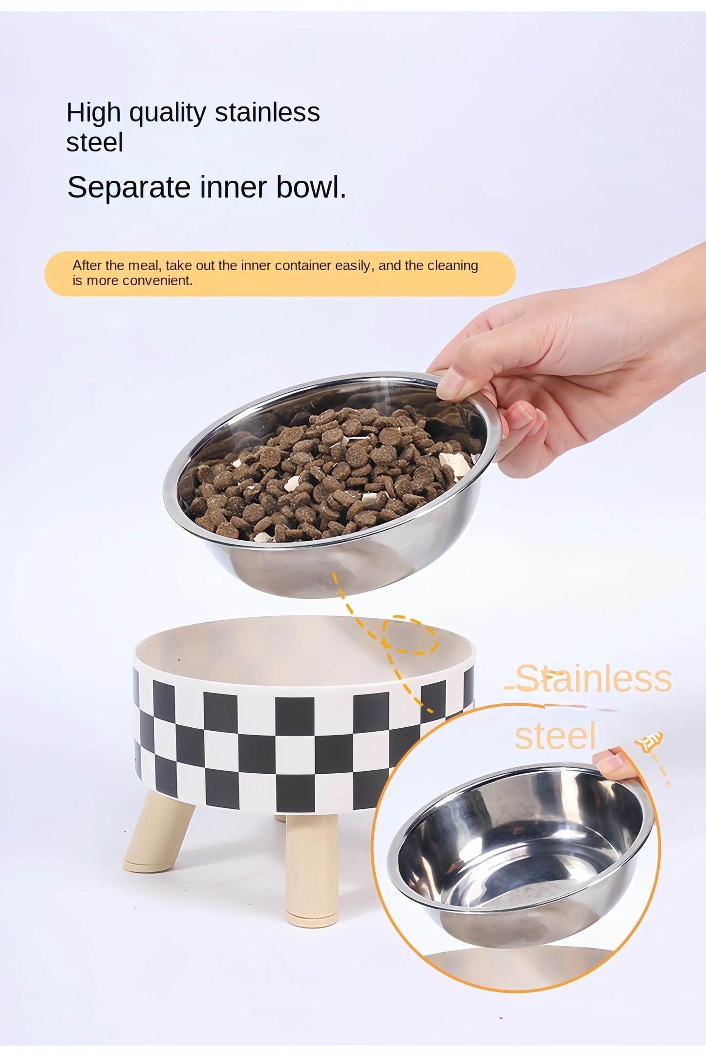 Elevated Cats Feeder Bowl Anti-choking Raised Cat Food Water Bowl With Stand Pet Feeding Drinking Supplies bowls for cats dogs