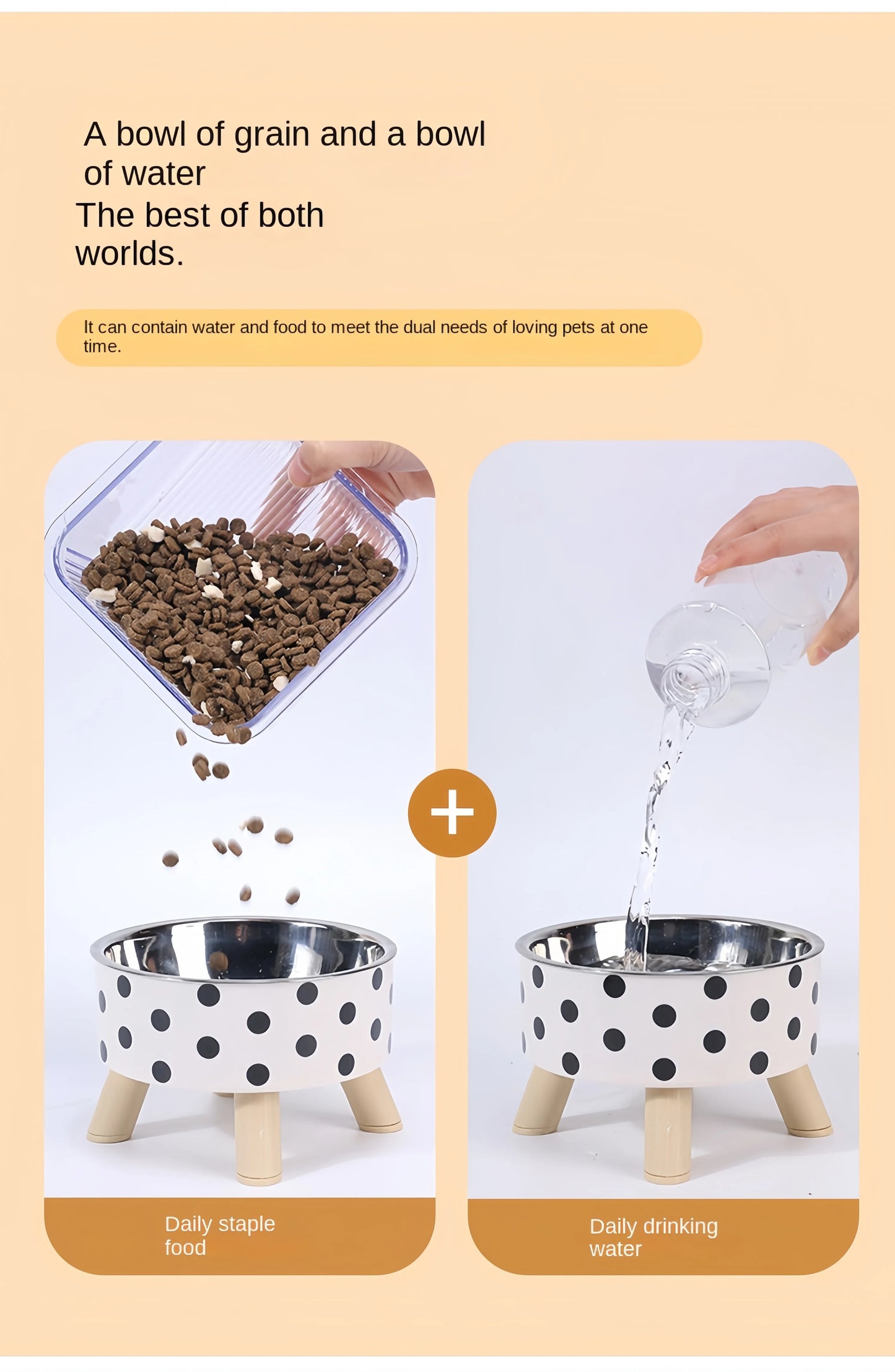 Elevated Cats Feeder Bowl Anti-choking Raised Cat Food Water Bowl With Stand Pet Feeding Drinking Supplies bowls for cats dogs