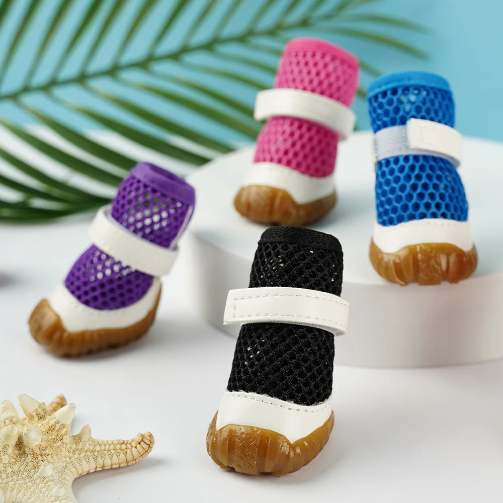 Summer Dog Shoes-Anti-slip Pet Puppy Boots for Small Dogs Breathable Shoes for Small Dogs