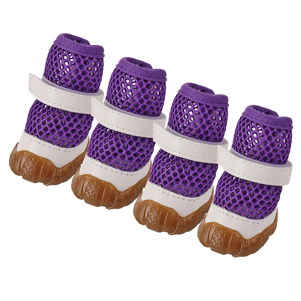 Summer Dog Shoes-Anti-slip Pet Puppy Boots for Small Dogs Breathable Shoes for Small Dogs
