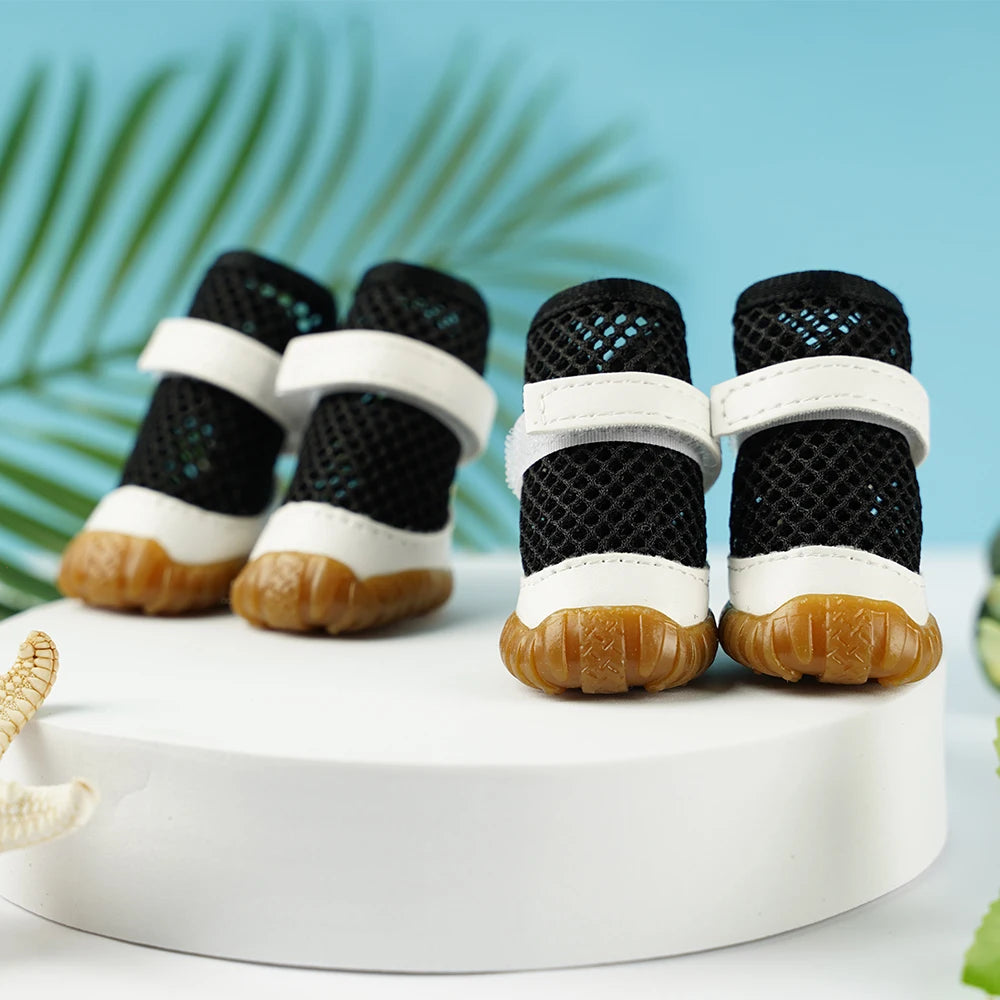 Summer Dog Shoes-Anti-slip Pet Puppy Boots for Small Dogs Breathable Shoes for Small Dogs