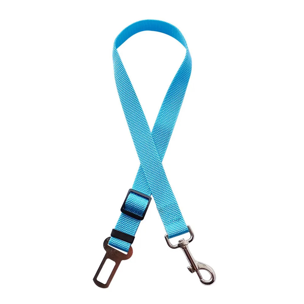 Adjustable Dog Car Seat Belt Harness for Dogs-Nylon Reflective Cushioning Elasticity Car Travel Accessories for Dogs