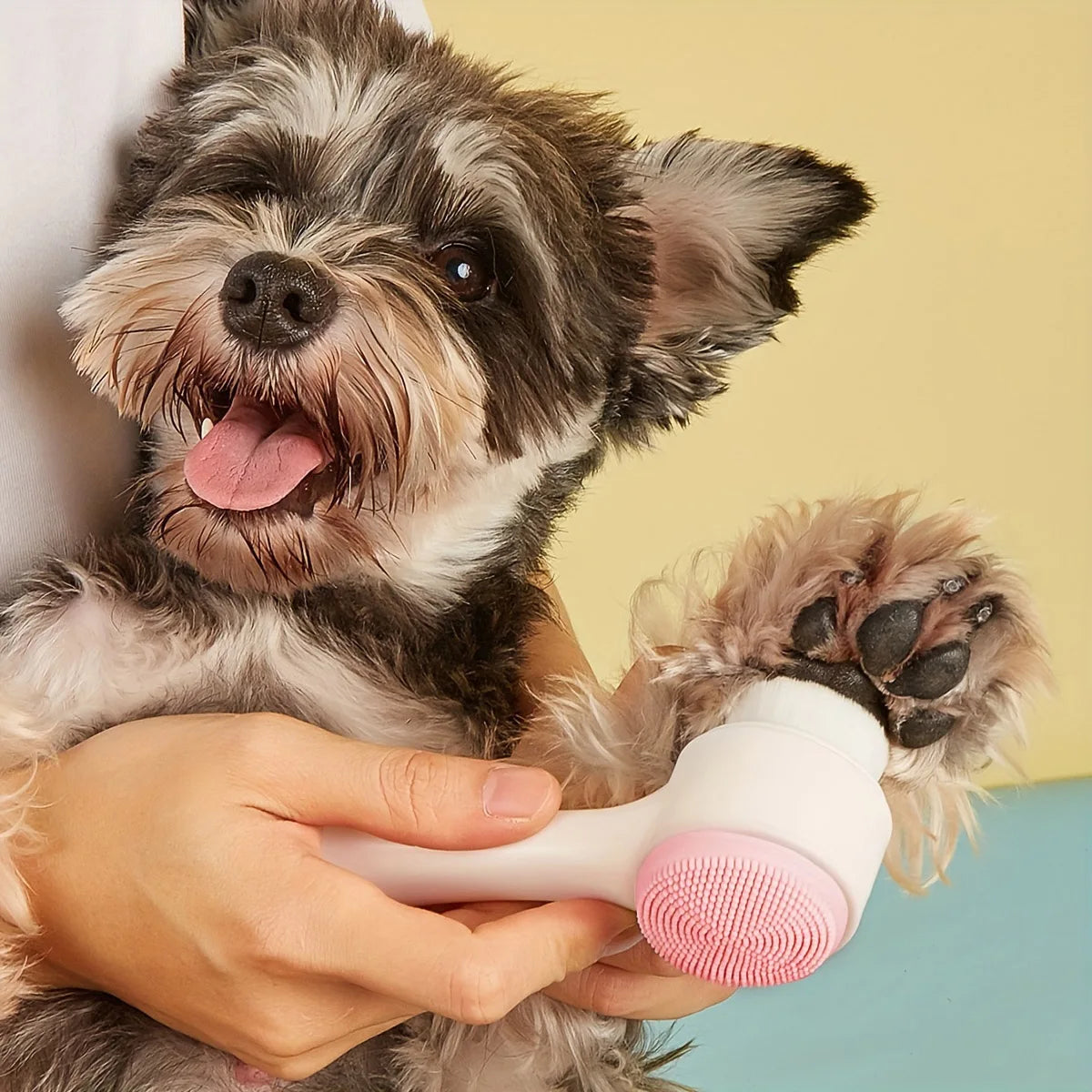 Silicone Pet Paw Cleaner & Massage Brush - Dual-Sided Dog Grooming Tool for Healthy paws!