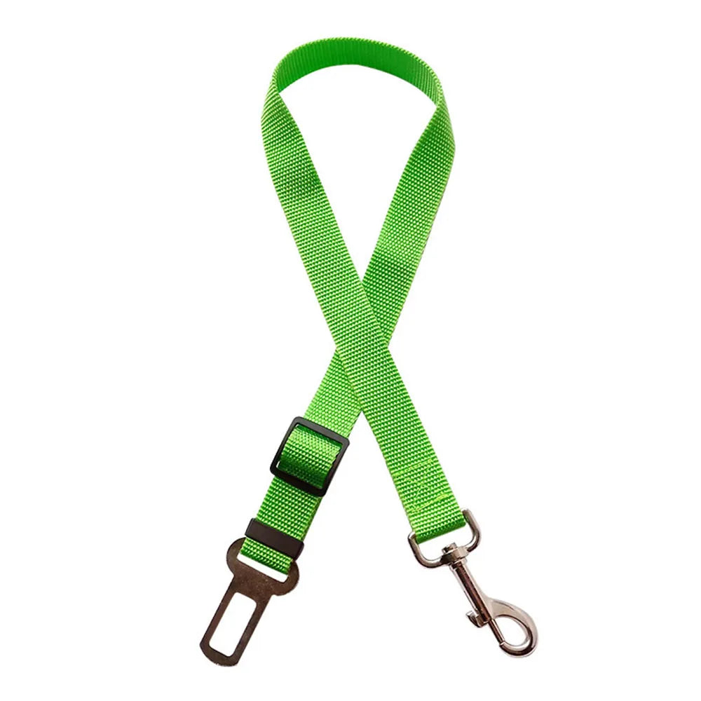 Adjustable Dog Car Seat Belt Harness for Dogs-Nylon Reflective Cushioning Elasticity Car Travel Accessories for Dogs