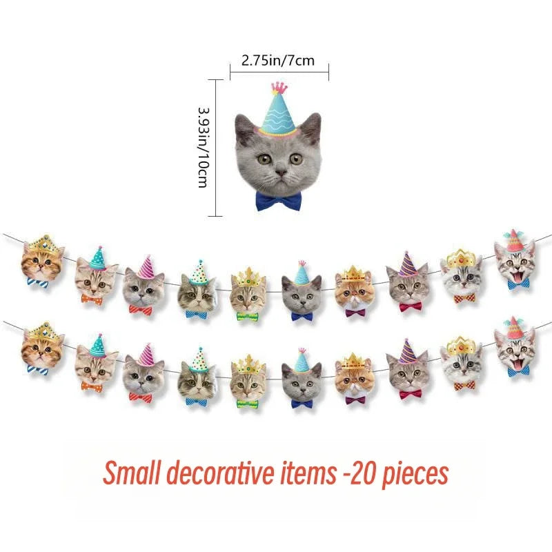 Pet Birthday Dress Set Banner Cat Dog Happy Birthday Party Decoration Exquisite Cute Adding A Joyful Atmosphere Multiple Options