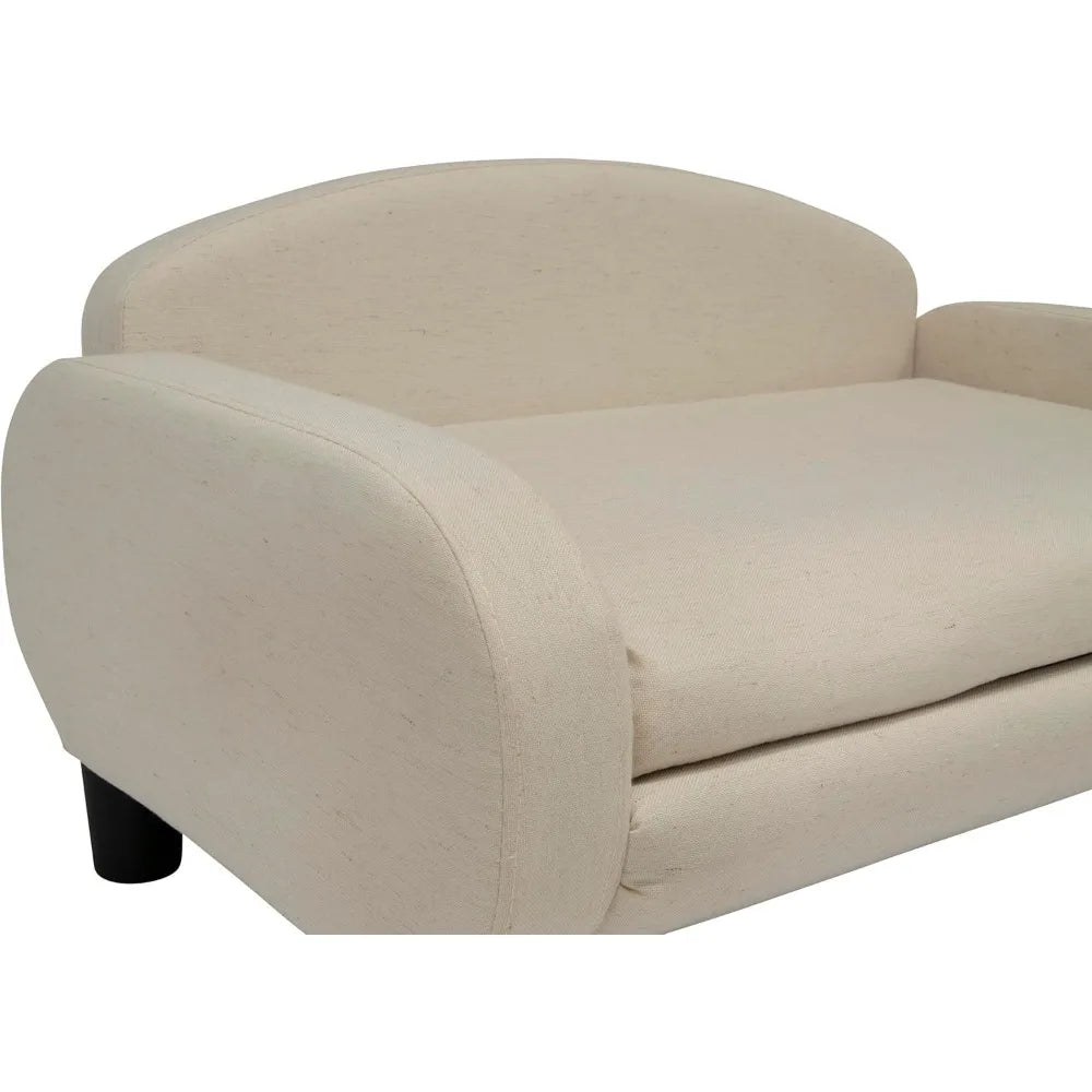 Cat Bed, Pet Sofa m Low Back Lounging Bed with Removable Mattress Cover, Cat Beds