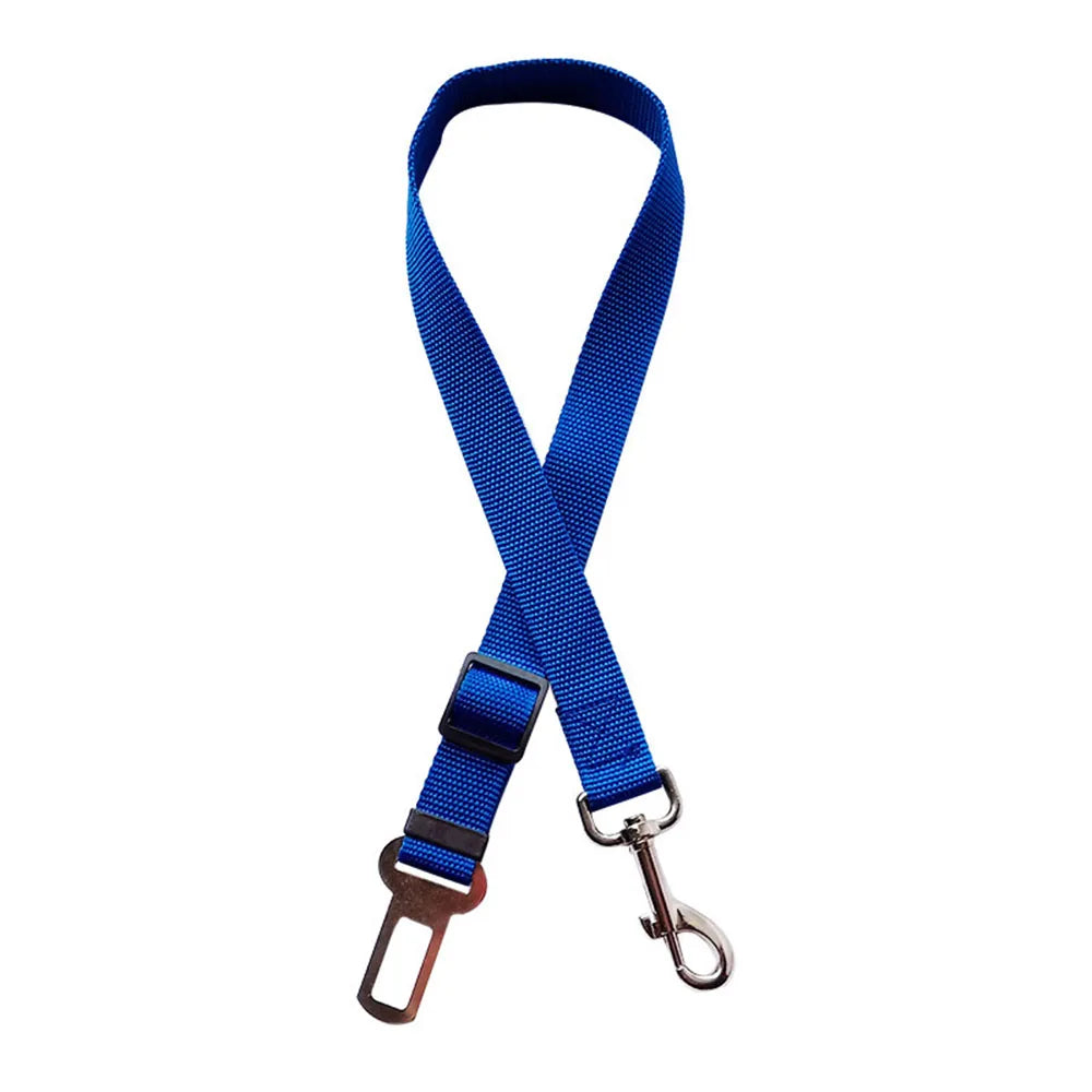 Adjustable Dog Car Seat Belt Harness for Dogs-Nylon Reflective Cushioning Elasticity Car Travel Accessories for Dogs