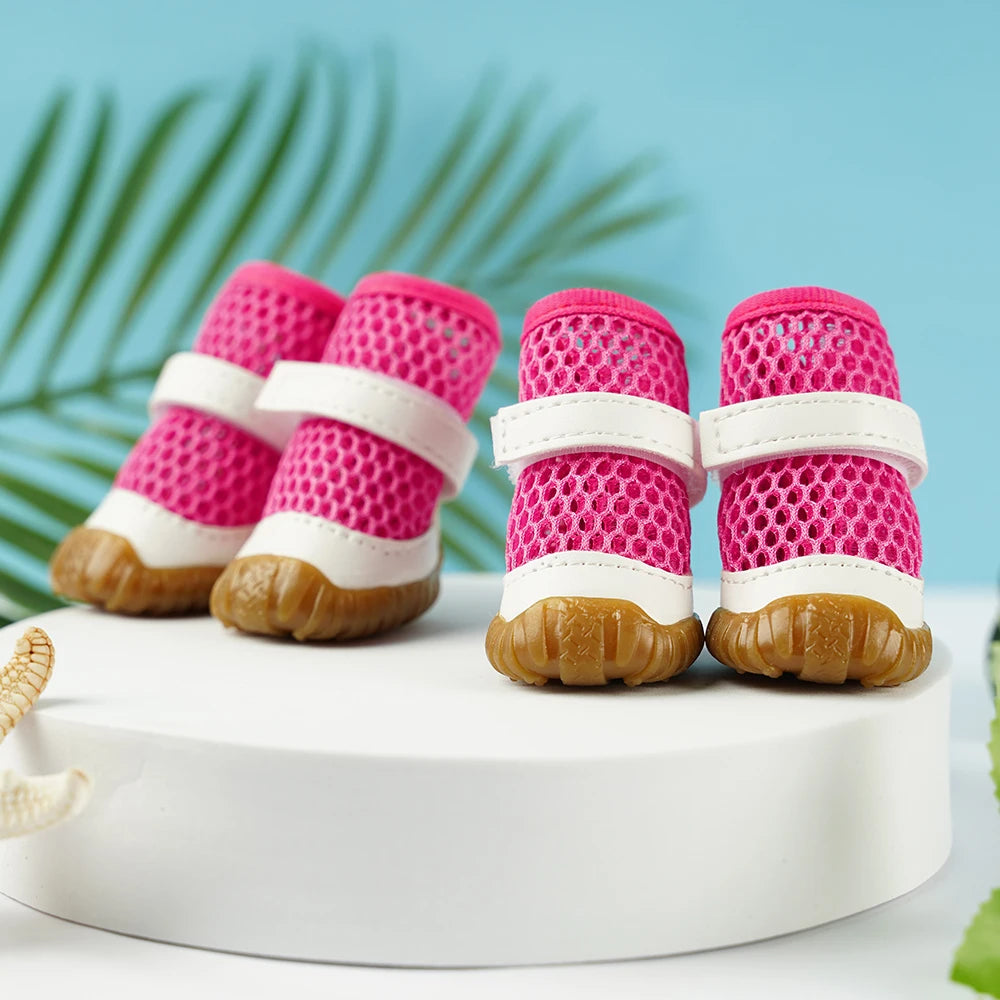 Summer Dog Shoes-Anti-slip Pet Puppy Boots for Small Dogs Breathable Shoes for Small Dogs