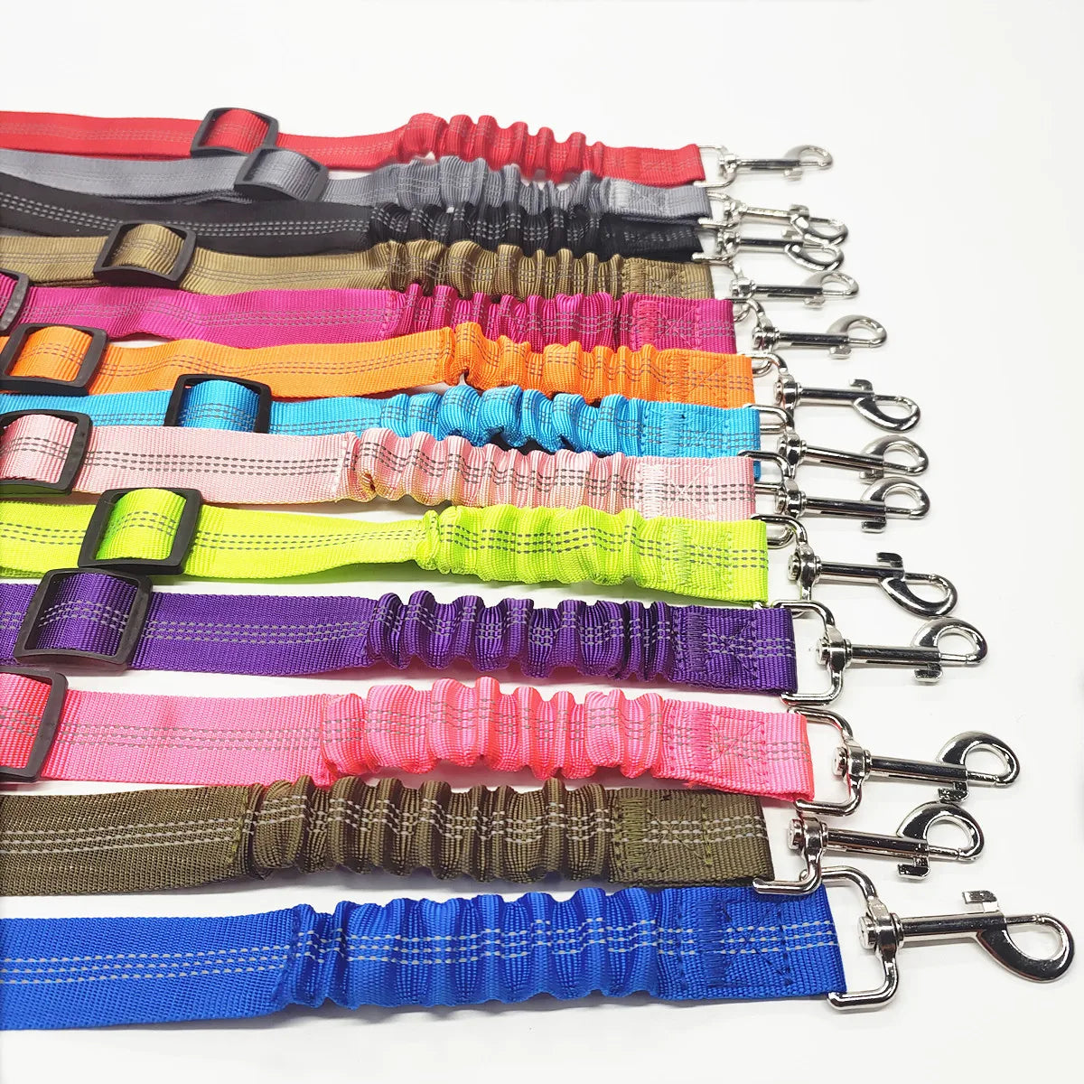 Adjustable Dog Car Seat Belt Harness for Dogs-Nylon Reflective Cushioning Elasticity Car Travel Accessories for Dogs