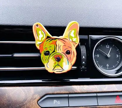 French Bulldog Auto Air Conditioner Outlet Decoration Dog Perfume Clip Air Freshener Car Tuyere Fragrance Car Ornament 6 styles