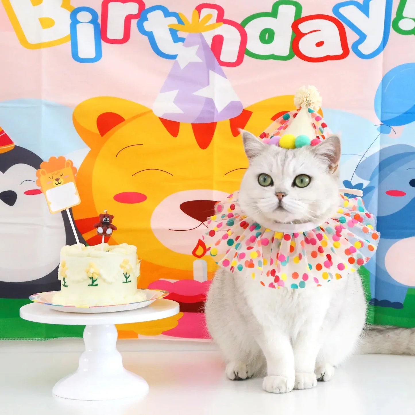 Pet Birthday Dress Set Banner Cat Dog Happy Birthday Party Decoration Exquisite Cute Adding A Joyful Atmosphere Multiple Options