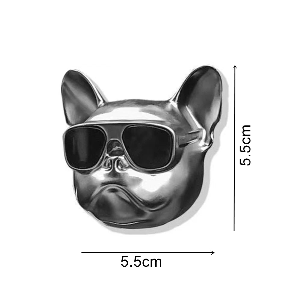 French Dog Solid Air Freshener Perfume Car Diffuser-2PCS Vehicle Deodorant Air Vent Clip Bulldog Air Freshener For Car Refill