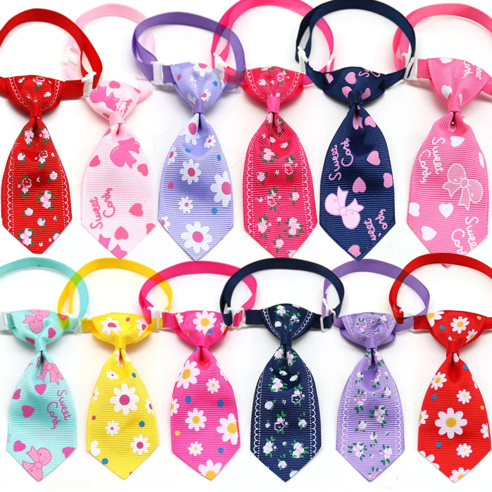 10pcs Dog Tie Small Dog Grooming Accessories- Bowties/Neckties Small Dog Puppy Bow Tie Pet Supplies For Small Dogs