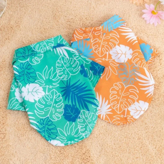 Summer Dog Clothes Hawaiian Style Pet Beach Dog Shirts Fashion Puppy
