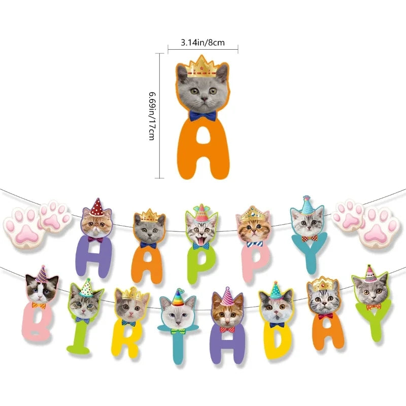 Pet Birthday Dress Set Banner Cat Dog Happy Birthday Party Decoration Exquisite Cute Adding A Joyful Atmosphere Multiple Options