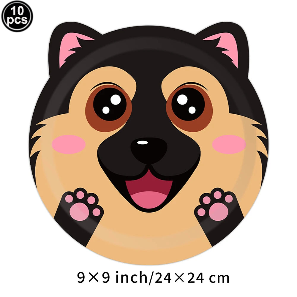 Pet Dog Cupcake Toppers Pet Dog Themed Birthday Party Supplies Dogs Face Cake Toppers Puppy Theme Birthday Party Decorations