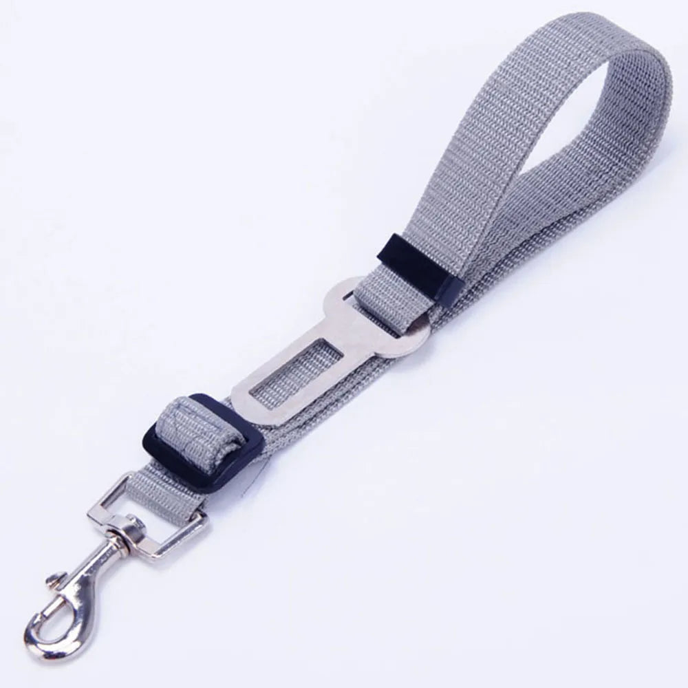 Adjustable Dog Car Seat Belt Harness for Dogs-Nylon Reflective Cushioning Elasticity Car Travel Accessories for Dogs