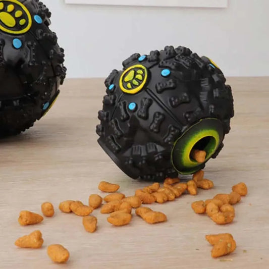 Black Molars Bite Sound Treat Ball for Dogs Suitable for all Sizes Educational Toy Ball