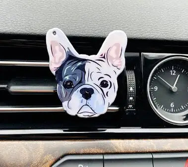 French Bulldog Auto Air Conditioner Outlet Decoration Dog Perfume Clip Air Freshener Car Tuyere Fragrance Car Ornament 6 styles
