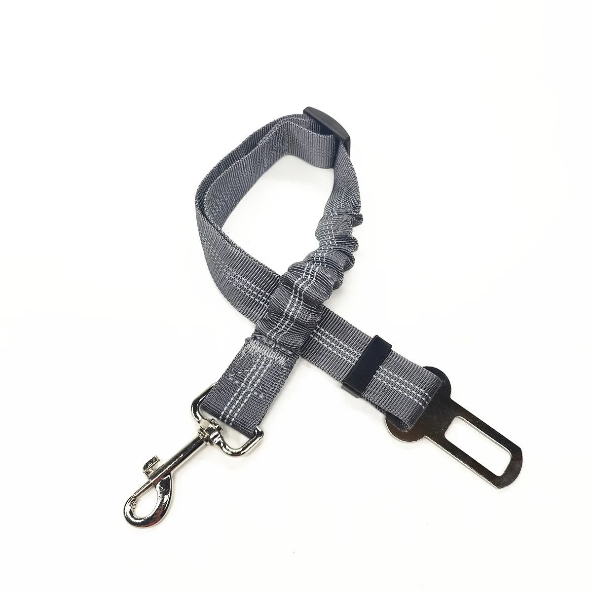 Adjustable Dog Car Seat Belt Harness for Dogs-Nylon Reflective Cushioning Elasticity Car Travel Accessories for Dogs