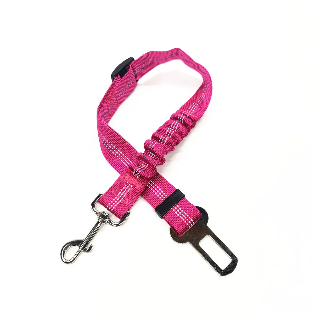 Adjustable Dog Car Seat Belt Harness for Dogs-Nylon Reflective Cushioning Elasticity Car Travel Accessories for Dogs