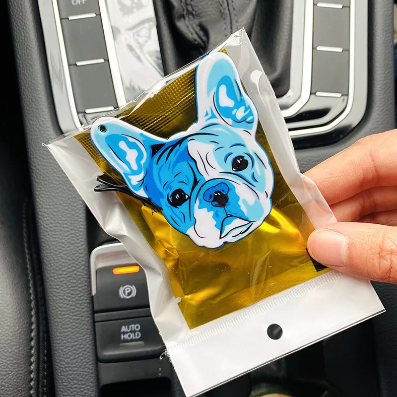 French Bulldog Auto Air Conditioner Outlet Decoration Dog Perfume Clip Air Freshener Car Tuyere Fragrance Car Ornament 6 styles