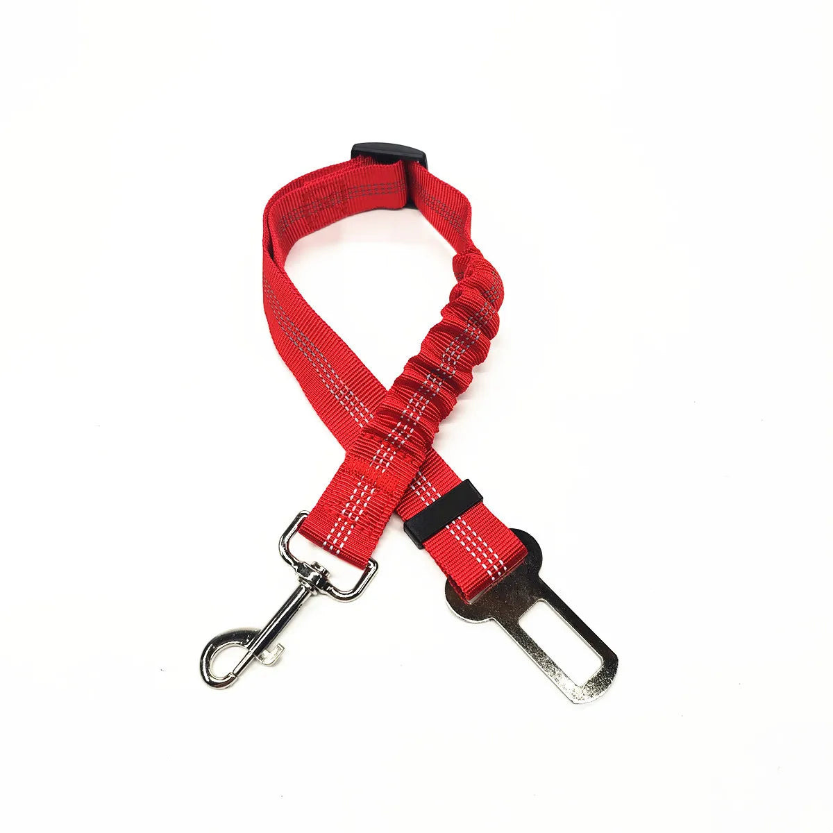 Adjustable Dog Car Seat Belt Harness for Dogs-Nylon Reflective Cushioning Elasticity Car Travel Accessories for Dogs