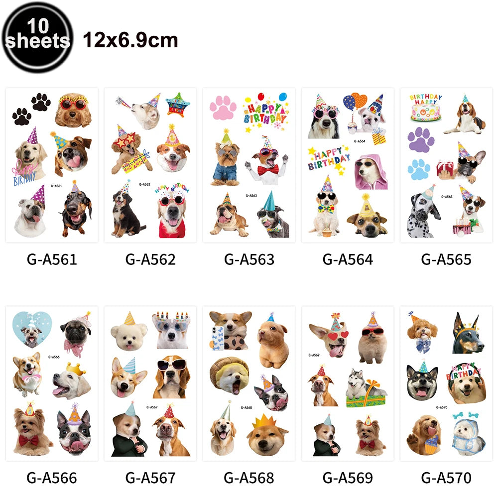 Pet Dog Cupcake Toppers Pet Dog Themed Birthday Party Supplies Dogs Face Cake Toppers Puppy Theme Birthday Party Decorations