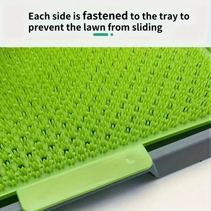 Pet Dog Toilet Dog Potty Pan Artificial Grass Pee Pad Removable Anti-Splash Large Dog Urinal Puppy Kitten Urine Cleaning Tool