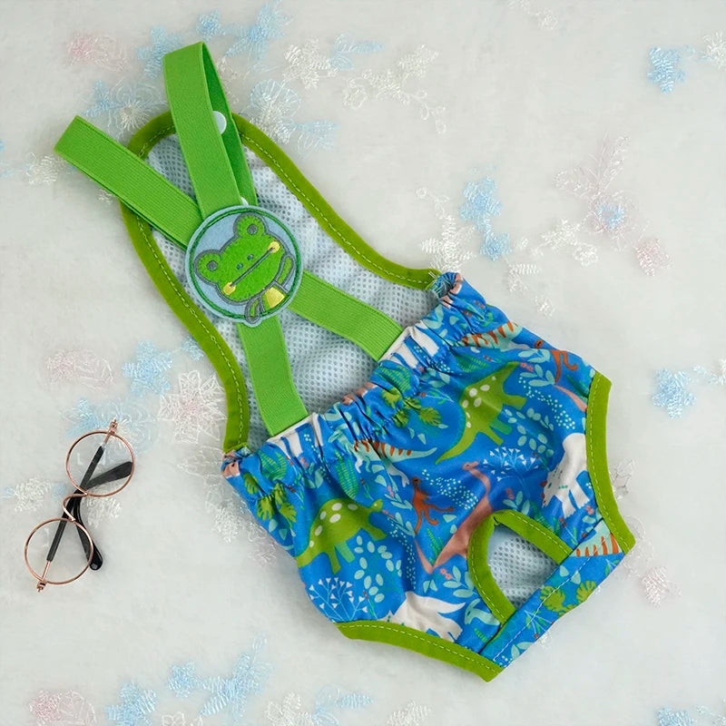 Cartoon Print Pet Dog Shorts Diaper Sanitary Pants Washable