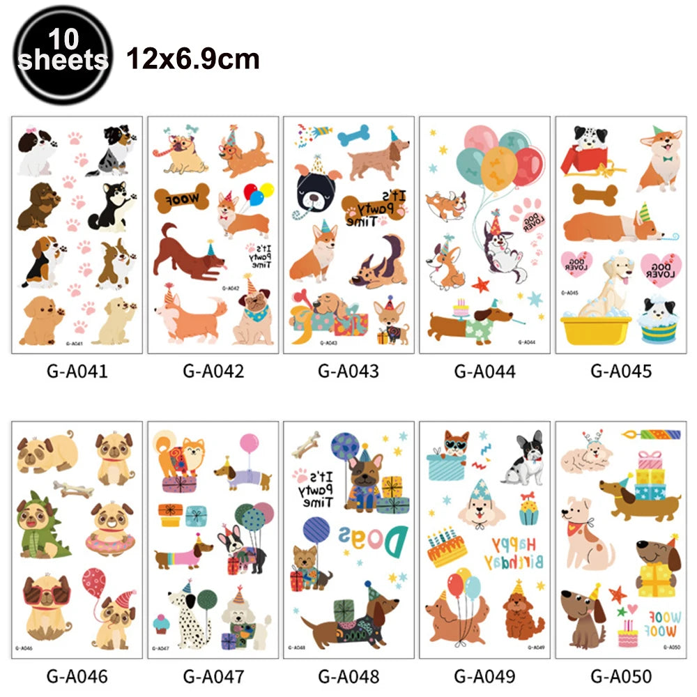 Pet Dog Cupcake Toppers Pet Dog Themed Birthday Party Supplies Dogs Face Cake Toppers Puppy Theme Birthday Party Decorations