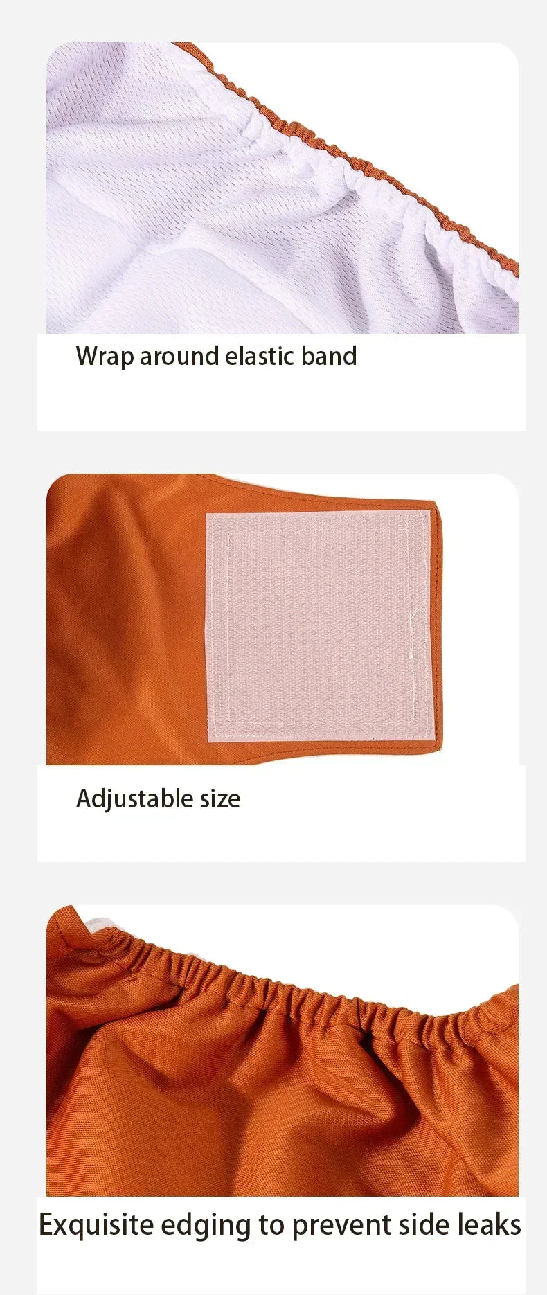 Reusable Male Dog Diapers - Leak-Proof, Washable, Comfortable Cotton Belly Bands for Pets