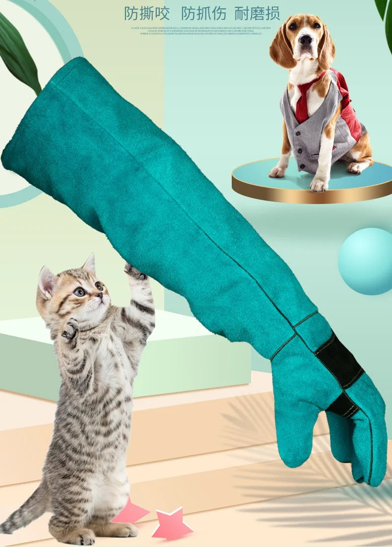 Animal Bite Resistant Protection Gloves Bite Proof for Bathing,Grooming,Welding,Dog/Cat/Bird/Snake/Lizard/Reptile Scratch/Bite