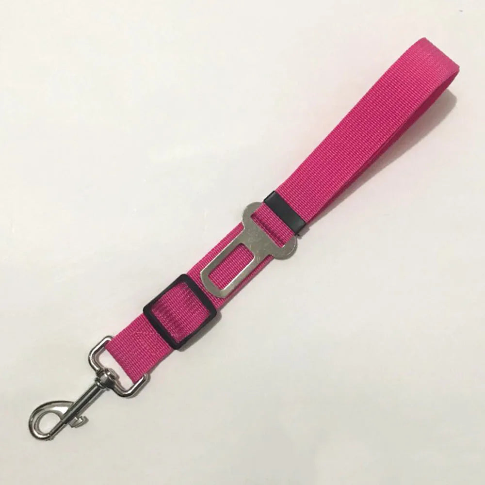 Adjustable Dog Car Seat Belt Harness for Dogs-Nylon Reflective Cushioning Elasticity Car Travel Accessories for Dogs