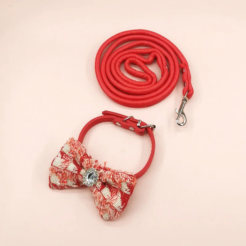 Pet Tweed Dress Spring Autumn Jackets Dog ClothesTeddy Bear Schnauzer Puppy Cat Warm Pet Clothes Dog Christmas Clothes