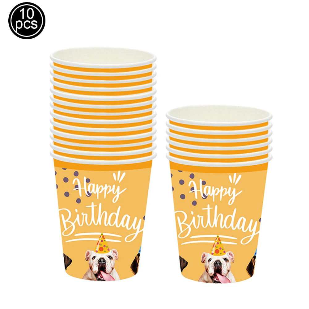 Pet Dog Cupcake Toppers Pet Dog Themed Birthday Party Supplies Dogs Face Cake Toppers Puppy Theme Birthday Party Decorations
