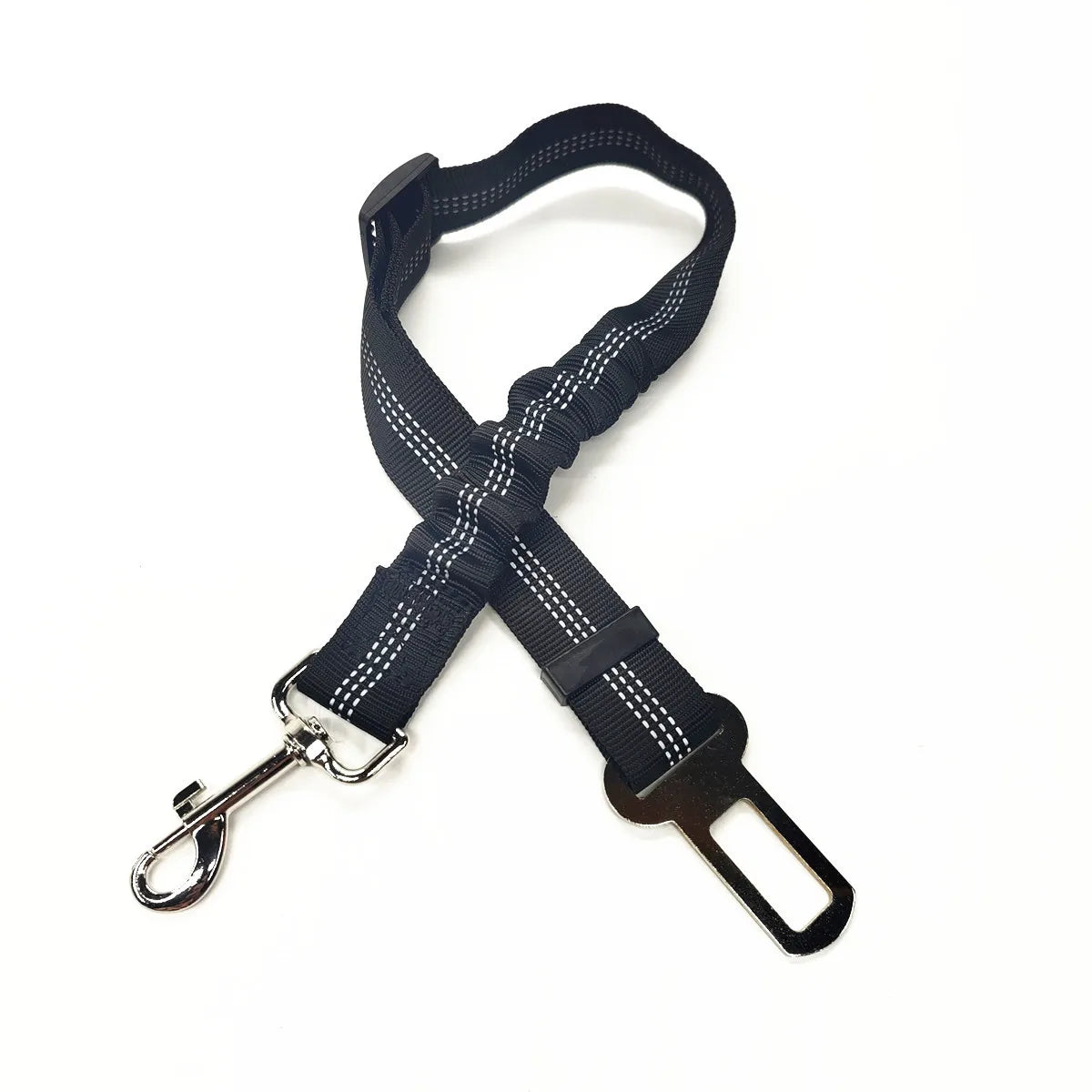 Adjustable Dog Car Seat Belt Harness for Dogs-Nylon Reflective Cushioning Elasticity Car Travel Accessories for Dogs