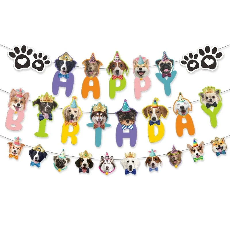 Pet Birthday Dress Set Banner Cat Dog Happy Birthday Party Decoration Exquisite Cute Adding A Joyful Atmosphere Multiple Options