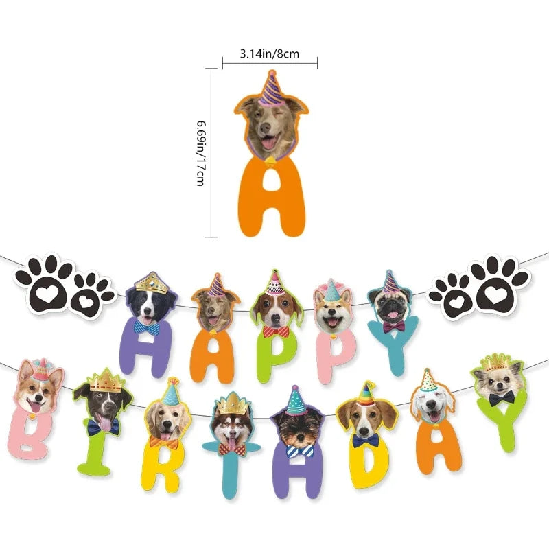 Pet Birthday Dress Set Banner Cat Dog Happy Birthday Party Decoration Exquisite Cute Adding A Joyful Atmosphere Multiple Options