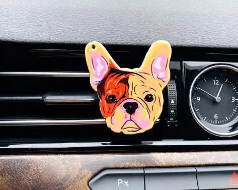 French Bulldog Auto Air Conditioner Outlet Decoration Dog Perfume Clip Air Freshener Car Tuyere Fragrance Car Ornament 6 styles