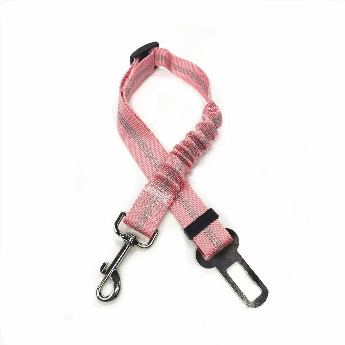 Adjustable Dog Car Seat Belt Harness for Dogs-Nylon Reflective Cushioning Elasticity Car Travel Accessories for Dogs