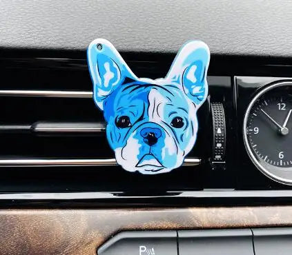 French Bulldog Auto Air Conditioner Outlet Decoration Dog Perfume Clip Air Freshener Car Tuyere Fragrance Car Ornament 6 styles